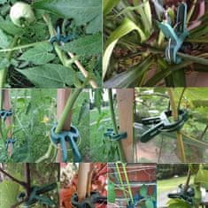 Netscroll Sponky na upevnenie rastlín, užitočné a odolné objímky pre vzpriamený rast, vonku alebo vnútri, podpora pre paradajky, uhorky, orchidey, ruže, dve veľkosti, (20 kusov), ClampsGarden