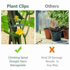 Netscroll Sponky na upevnenie rastlín, užitočné a odolné objímky pre vzpriamený rast, vonku alebo vnútri, podpora pre paradajky, uhorky, orchidey, ruže, dve veľkosti, (20 kusov), ClampsGarden