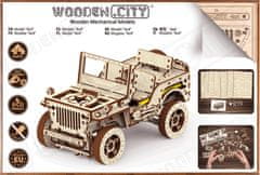 Wooden city 3D puzzle Terénne auto - džíp 4x4, 570 dielikov