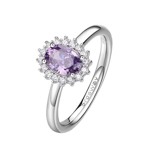 Brosway Elegantný strieborný prsteň Fancy Magic Purple FMP75