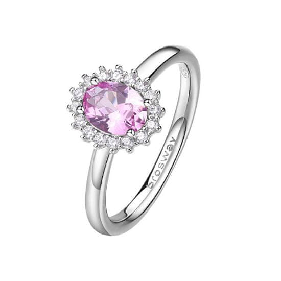 Brosway Elegantný strieborný prsteň Fancy Vibrant Pink FVP73