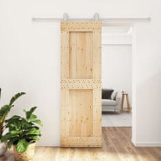 shumee Posuvné dvere so sadou kovania 70x210 cm borovicový masív