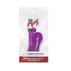 Esperanza Kábel Micro USB EB176PB ružový