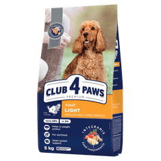 Club4Paws Premium suché krmivo pre stredné/veľké plemená s nadváhou Light 5 kg