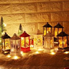 Netscroll Vianočný lampáš s príjemným svetlom a trblietkami (1+1 ZDARMA – biela a červená), LanternLights