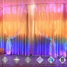 Netscroll Svetelný záves s 300 farebnými LED svetlami, ColorfulCurtain