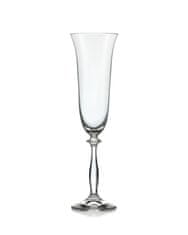 Crystalex Bohemia Crystal poháre na šampanské Angela 190ml (set po 6ks)
