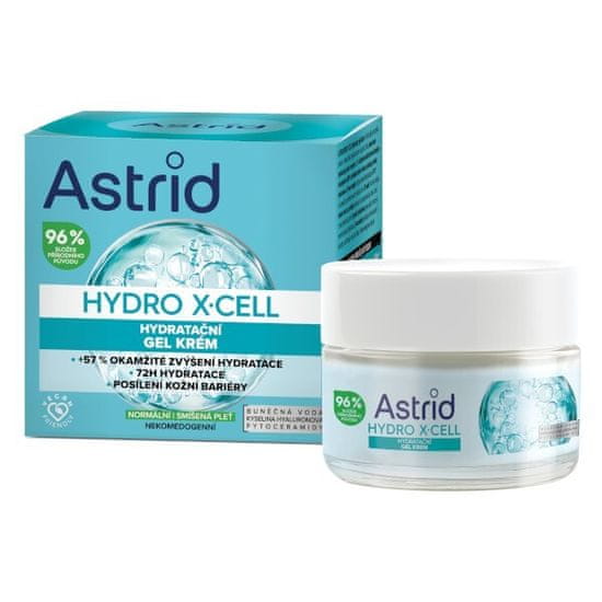 Astrid Hydratačný gél krém pre normálnu až zmiešanú pleť Hydro X-Cell 50 ml