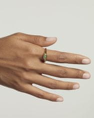 PDPAOLA Pozlátený prsteň Green Aventurine Nomad Vanilla AN01-A47 (Obvod 54 mm)