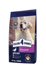 Club4Paws Premium suché krmivo pre psy veľkých plemien s kačacinou 14 kg