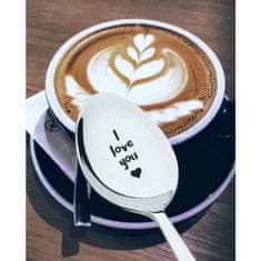HOME & MARKER® Gravírovaná dekoratívna čajová lyžička s nápisom "Milujem ťa!" (1 ks, veľkosť 19 cm) | ILYSPOON