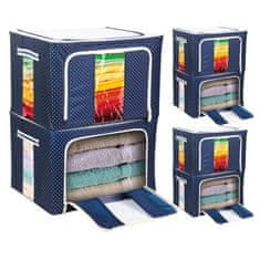 HOME & MARKER® Textilný úložný box organizér na oblečenie a posteľnú bielizeň s objemom 66 litrov (sada 6 ks) | STACKBOX 6X