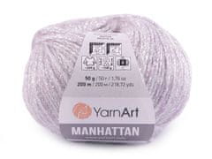 Manhattan Pletacia priadza 50 g - (910) fialová kriedová strieborná