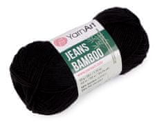 Bamboo Pletacia priadza Jeans 50 g - (135) čierna