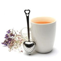 HOME & MARKER® Unikátne nerezové sitko na čaj a lyžička v tvare srdca (1 ks) | INFUSPOON