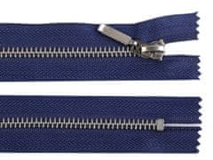 Kovový zips No 5 dĺžka 14 cm (jeansový) - modrá tmavá