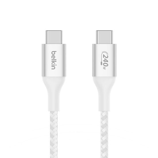 Belkin Boost charge USB-C kábel 240W, 2m, biely