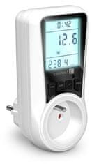 Connect IT PowerMeter Pre merač spotreby el. energie, podsvietený LED display, detská poistka