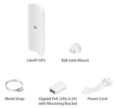 Ubiquiti Vysielacie stanice LiteBeam LAP-GPS AirMax, 2x2 MIMO 5 GHz, 17 dBi (90°)