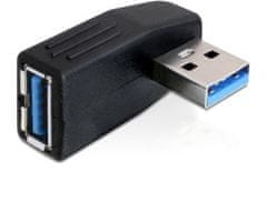 DELOCK adaptér USB 3.0 samec - USB 3.0 samica pod uholom 90 ° horizontálne