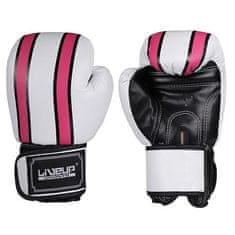 Boxing gloves zápasové boxovacie rukavice biela-červená hmotnosť 10 oz