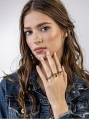 Emily Westwood Pozlátený prsteň s korálkami Amy Violet EWR23033G