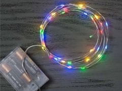 Sobex Drôtené svetlá 100 LED s batériami 10m viacfarebné