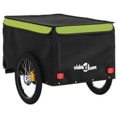 Vidaxl Vozík za bicykel, čierno zelený 30 kg, železo