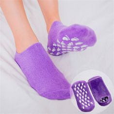 Netscroll Zvlhčujúce silikónové ponožky, ponožky pre starostlivosť o suché a popraskané chodidlá, ponožky s gélom a vitamínmi, ideálne riešenie pre popraskané a unavené nohy, SpaSocks