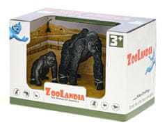 Mikro Trading Zoolandia gorila s mláďaťom 5,5-10,5cm 2druhy v krabičke