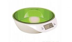 GORDON  G82 Digitálna kuchynská váha s miskou 5 kg, bielo-zelená