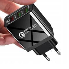 GORDON  G34 Rýchlonabíjačka SMART, 3x USB 3.0 Quick Charge čierna