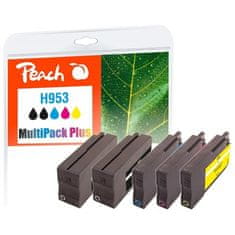 Peach Atramentová náplň HP No. 953, MultiPack Plus, 2x24/ 3x10 ml kompatibilní - černá/ modrá/ červená/ žlutá