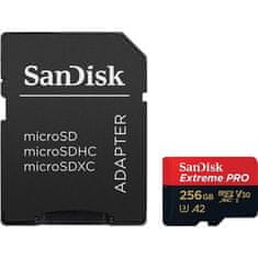 SanDisk Pamäťová karta Micro SDXC Extreme Pro 256GB UHS-I U3 (200R/ 140W) + adapter