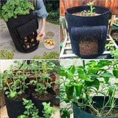 HOME & MARKER® Prenosný záhradný textilný kvetináč na pestovanie rastlín a kvetov (objem 26 l) | FLORAFOLD