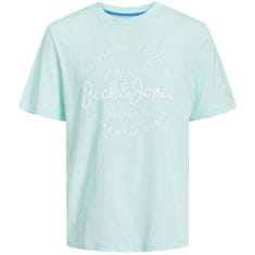 Jack&Jones Pánske tričko JJFOREST Standard Fit 12247972 Soothing Sea (Veľkosť L)
