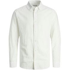 Jack&Jones Pánska košeľa JJELINEN Slim Fit 12248579 White (Veľkosť L)