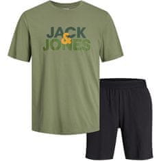 Jack&Jones Pánske pyžamo JACULA Standard Fit 12255000 Oil Green (Veľkosť L)