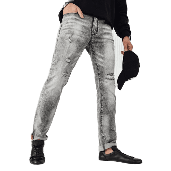 Dstreet Pánske džínsové nohavice šedé ux4133 s29
