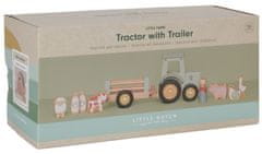 Little Dutch Traktor s přívěsem dřevěný Farma