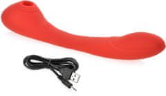 XSARA Dvoustranný elastický vibrátor stimulátor g bodu + sací masažér klitorisu 2v1 - 74019696