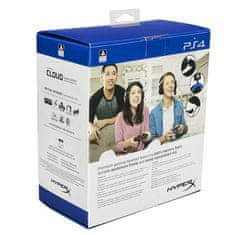 HyperX Slúchadlá s mikrofónom Cloud Gaming pro PS4 - černý/ modrý