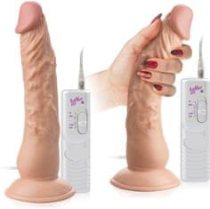 XSARA Vibrátor penis realistické dildo na přísavce s nastavitelnými vibracemi - 77699919
