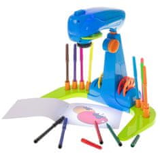 WOWO Interaktívny Projektor s Modrými Diapozitívmi a Pauzovacím Papierom pre Detské Kreslenie