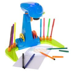 WOWO Interaktívny Projektor s Modrými Diapozitívmi a Pauzovacím Papierom pre Detské Kreslenie