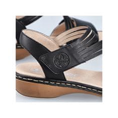 Rieker Dámske kožené sandále 65964-00 (Veľkosť 37)