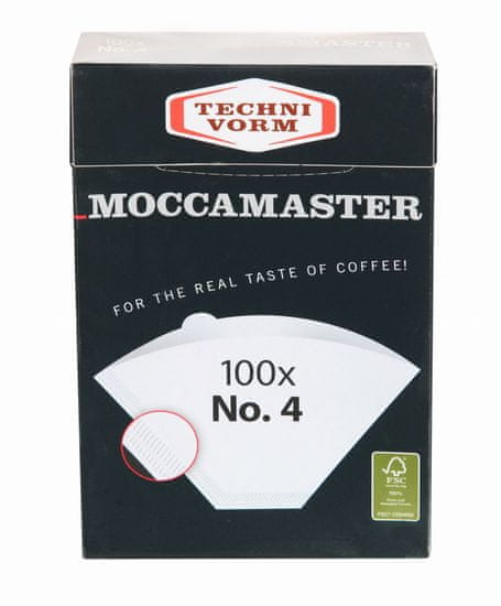 Moccamaster filter biely 85022 veľkosť 4 - 100 kusov
