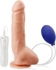 XSARA Vibrační dildo s ejakulací - 10 funkcí - vibrátor penis na přísavce - 77474890