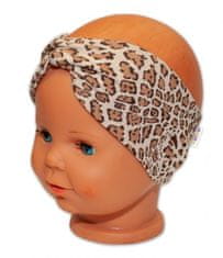 Baby Nellys BABY NELLYS Dětské čelenky Gepard, sada 2 kusů - hnědá, gepard, vel. 92/98