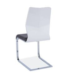 Signal Jedálenská stolička H-422 - chróm/čierna/biely lak